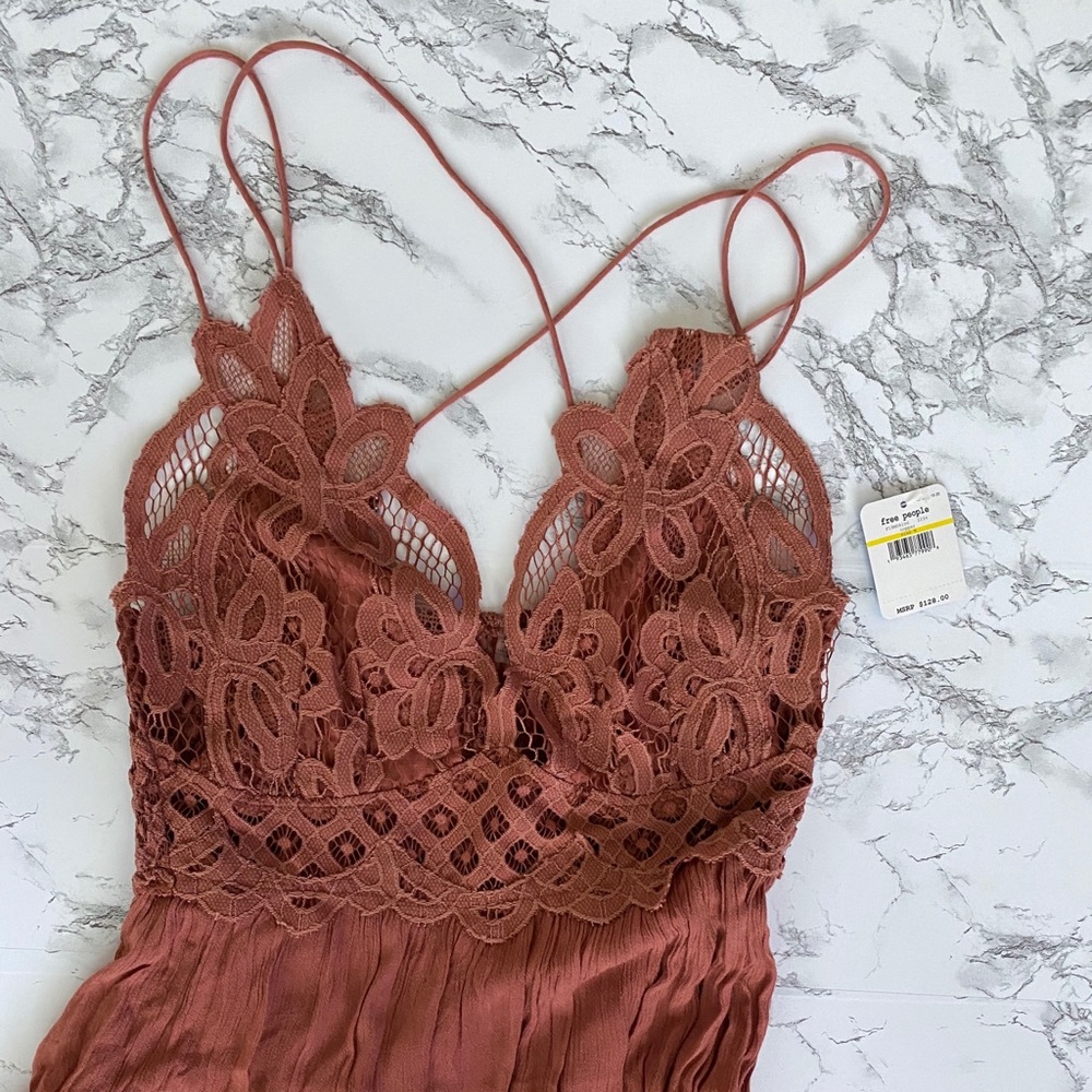 NWT Free People Adella Maxi Slip Dress Copper - Picture 7 of 9